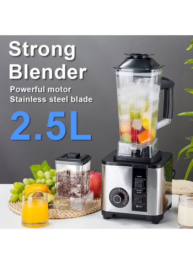 2.5L Multi-functional High-Speed Blender with Stainless Steel Base and 15 Speeds - Image 1