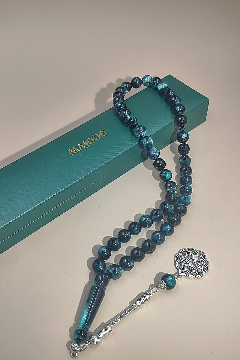 موجود 45 مسبحة صلاة من الراتنج الكهرماني/تسبيح/10 مم/للرجال والنساء - Image 5