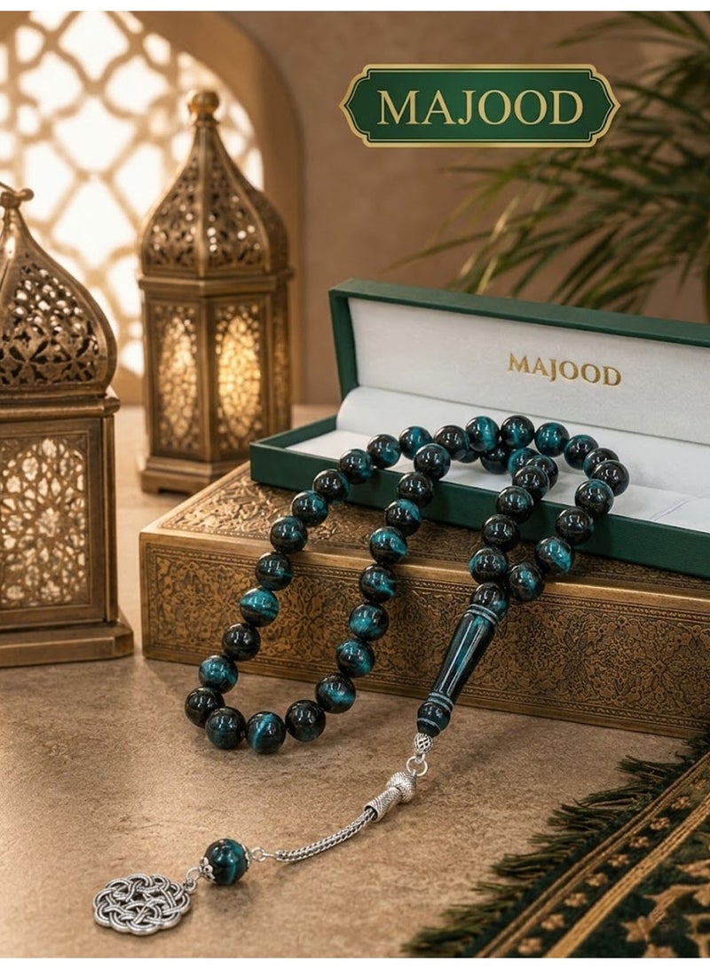 موجود 45 مسبحة صلاة من الراتنج الكهرماني/تسبيح/10 مم/للرجال والنساء - Image 5
