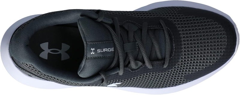 UNDER ARMOUR أحذية الجري للرجال من أندر أرمور سيرج 3 - خفيفة الوزن وقابلة للتنفس، رمادي داكن/أبيض، مقاس 44 EU - Image 4