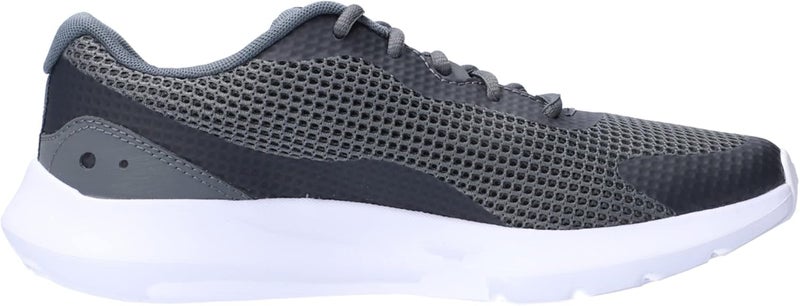 UNDER ARMOUR أحذية الجري للرجال من أندر أرمور سيرج 3 - خفيفة الوزن وقابلة للتنفس، رمادي داكن/أبيض، مقاس 44 EU - Image 2