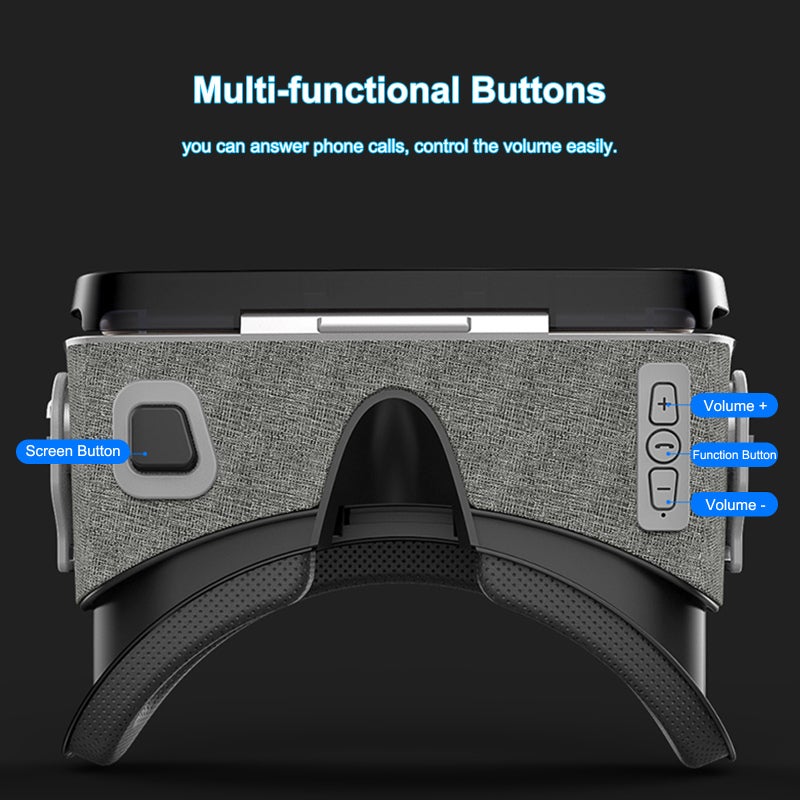 سماعات رؤية ثلاثية الأبعاد VR: رمادية، متوافقة مع شاشات بحجم 4.5 إلى 6.53 بوصة، ترتيب آمن ومريح - عدسات واضحة ومتجسدة، تصميم محمول وخفيف الوزن من شأن أن يصلح لمحبي الأفلام والألعاب المحمولة البالغين - Image 3