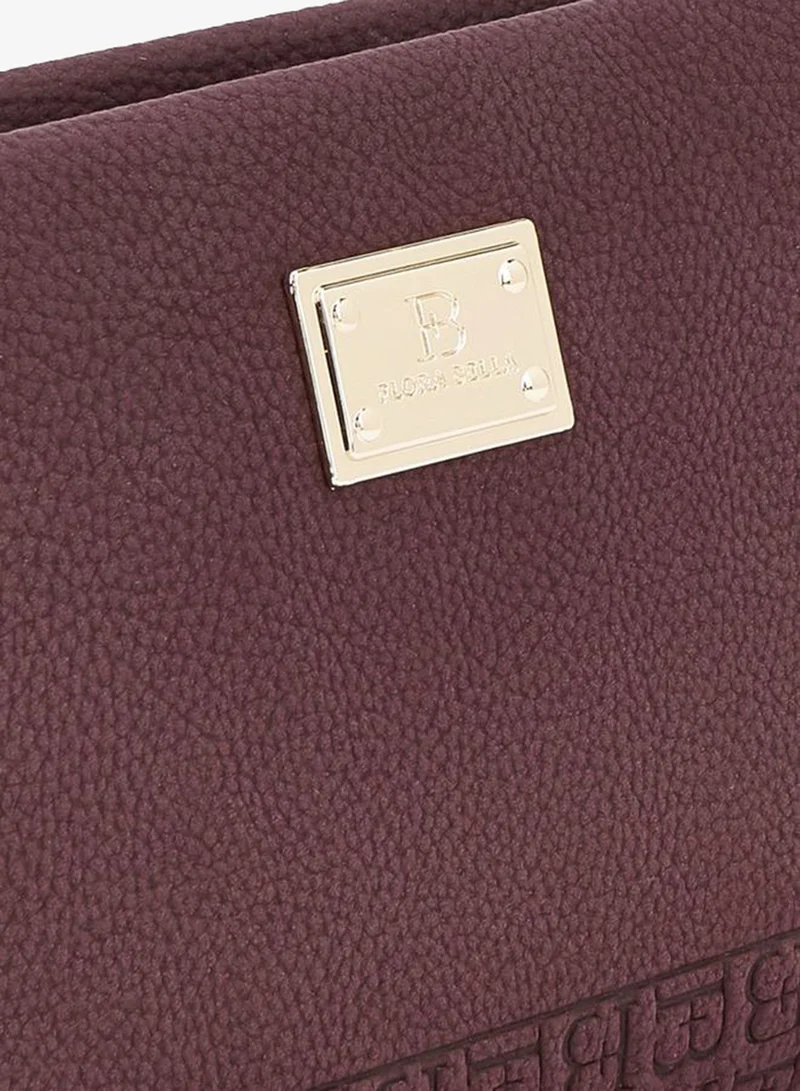 Flora Bella By Shoexpress BURGUNDY Embossed Clutch With Detachable Handle for Women | Best Price UAE