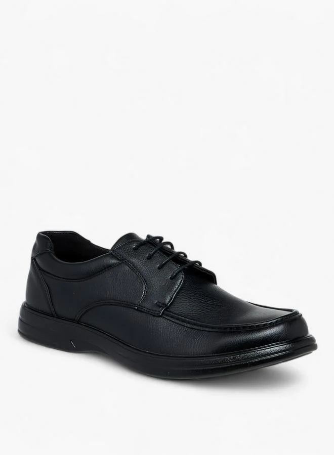 ال بي ال من شو اكسبرس Textured Lace-Up Derby Shoes