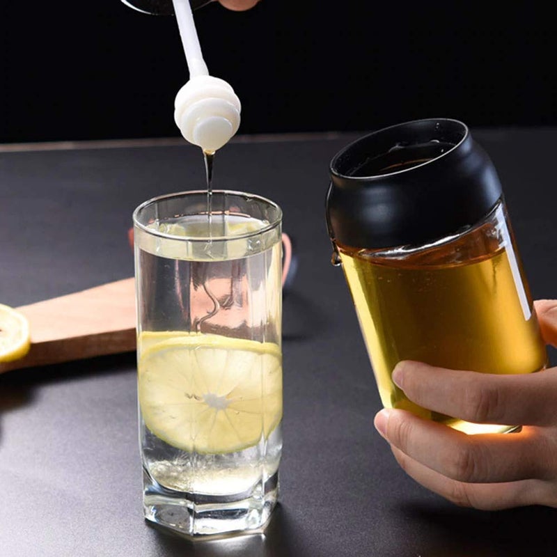 TORIOX Transparent Glass Bottle With Dipper Stick Spoon 250 Ml Honey Dispenser, Honey Storage Glass Container With Dipper Spoon for Home, Small Honey Jar Bottle for Kitchen - Image 5