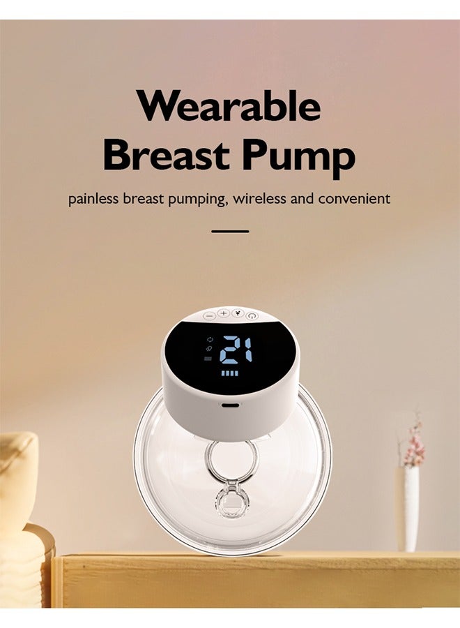 DOMUIK Electric Wearable Breast Pump Low Noise & Hands-Free Anti-Overflow Breast Pump with 3 Modes 9 Levels, Pouring Easy Rechargeable Single Milk Extractor with Massage Milk Extractor Mode  - Image 4