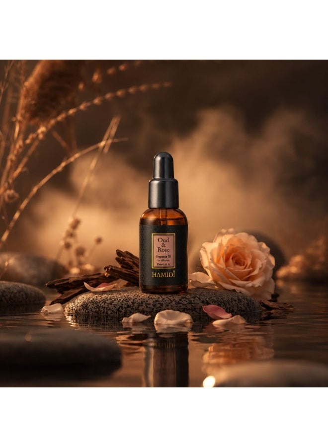 Hamidi Oud & Rose Diffuser Oil 60ml, Multi Colour, Home Fragrance Diffuser Oil For Aroma Use, For Home Styling, Tabletop Display And Interior Ambience - Image 4