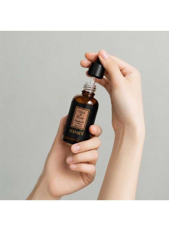 Hamidi Oud & Rose Diffuser Oil 60ml, Multi Colour, Home Fragrance Diffuser Oil For Aroma Use, For Home Styling, Tabletop Display And Interior Ambience - Image 3