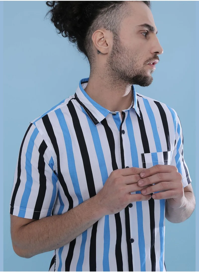 Campus Sutra Striped Shirt