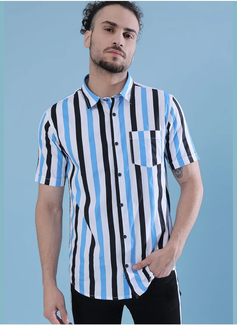 Campus Sutra Striped Shirt