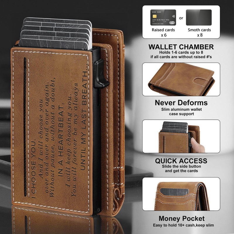 furid Gifts for Husband Him Valentines: Smart Wallet Rfid Blocking - Stocking Stuffers Gift Boxed For Boyfriend Father at Birthday Valentines Day Anniversary - Image 3