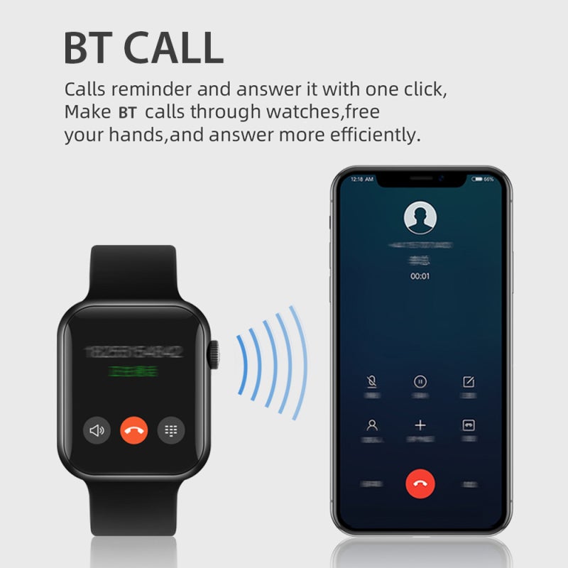 Smart Watch: 1.54 Inch Black, Multi-function Health Monitor, Smartwatch - BT Call & Music Control, Custom Watch Face for Fitness Enthusiasts & Daily Users - Image 2