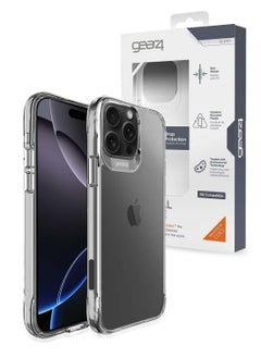 Gear4 Apple iPhone 16 Pro Max 2024 Gear4 Premium Protection Series Crystal Palace D3O Crystalex Drop Protection Completely Transparent Ultra Hybrid Case Cover - Clear  - Image 1
