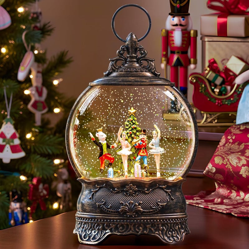 Kirschblüte 12.1" Christmas Snow Globe Lantern with Nutcracker Ballet Decor, Musical Snow Globe, Indoor Home Christmas Decor, Battery or USB Powered, Holiday Decor Gift Christmas Water Lantern - Image 3