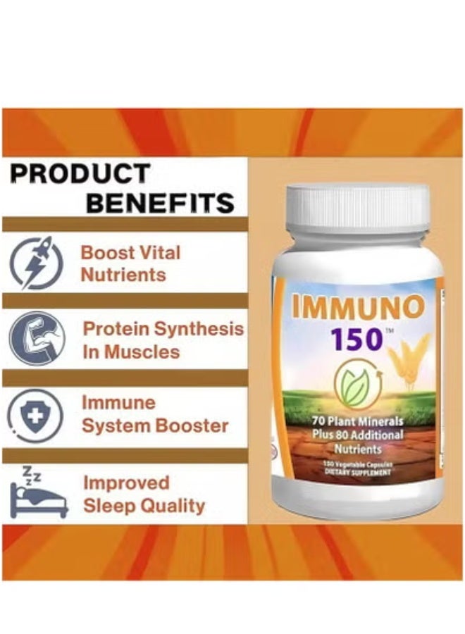 إيميونو زجاجة واحدة من مكمل دعم المناعة IMMUNO 150 - تحتوي على 150 نوعًا من الخضراوات  - Image 3