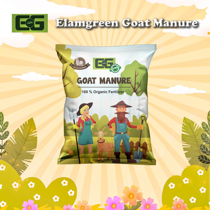 EG ELAMGREEN Elamgreen Premium Goat manure fertilizer for plantsgoat dung compost for home garden pot plants flower fruit vegetable fertilizer green plus 15kg  - Image 4