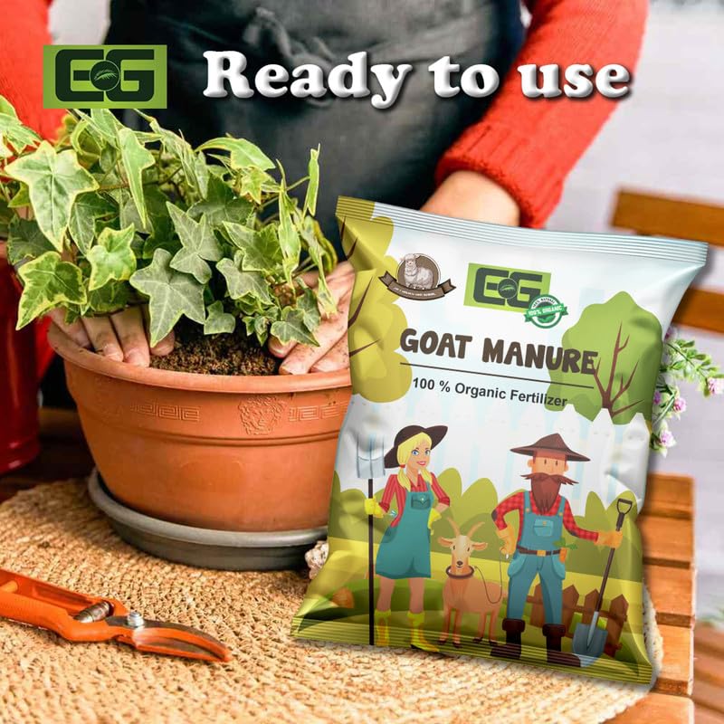 EG ELAMGREEN Elamgreen Premium Goat manure fertilizer for plantsgoat dung compost for home garden pot plants flower fruit vegetable fertilizer green plus 15kg  - Image 5
