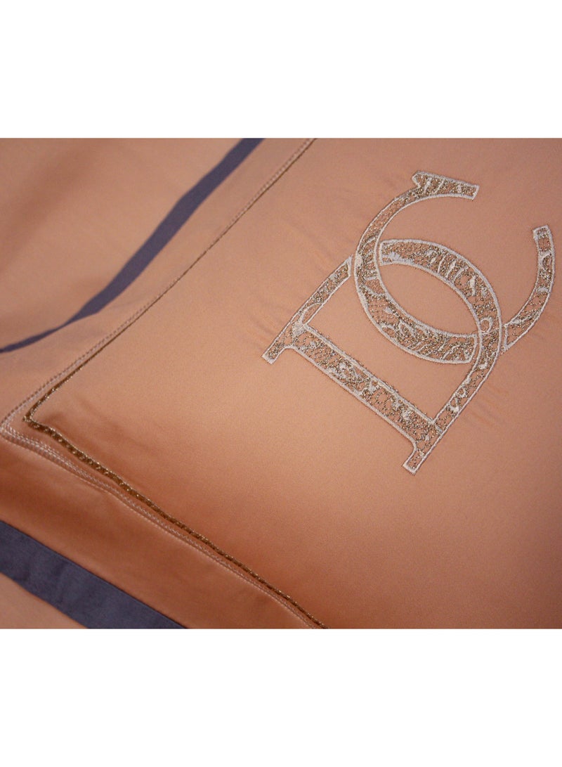 60s Light Luxury Embroidery Anna Orange 200 * 230cm Bed Set of Four Pieces  - Image 3