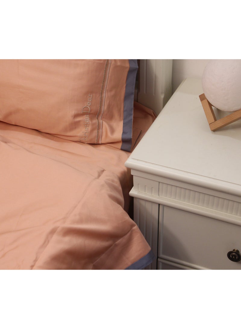 60s Light Luxury Embroidery Anna Orange 200 * 230cm Bed Set of Four Pieces  - Image 2