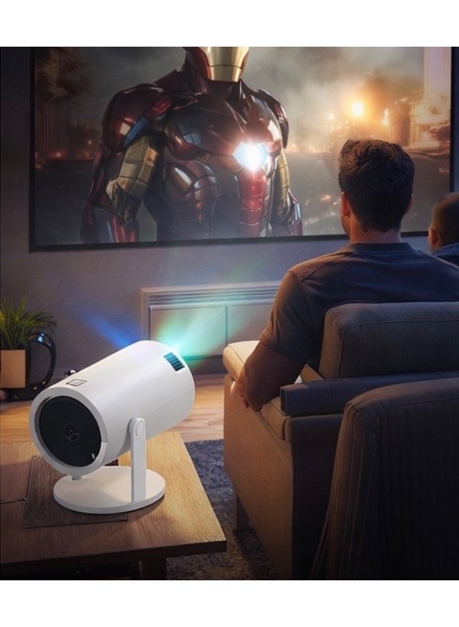 HY300 Ultra HD LED Projector, 4K Supported Home Cinema Projector with HDMI & USB, High Brightness Highlight Coated Lens, Portable Mini Projector for Home & Outdoor Use – White - Image 4