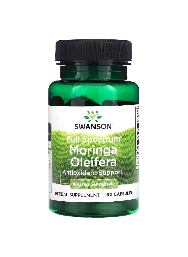 Swanson, Full Spectrum Moringa Oleifera, 400 mg, 60 Capsules - Image 1