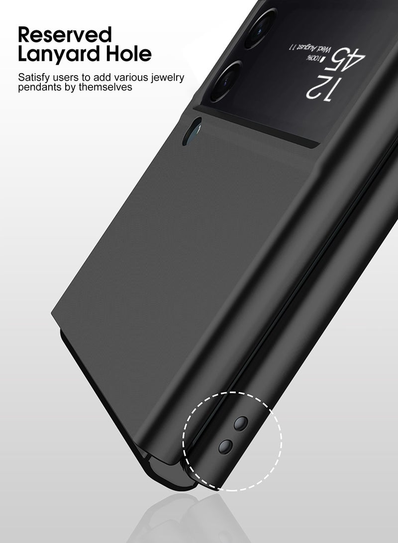 LEEKA Samsung Flip 4 Luxury Case Slim Flip Full Cover For Samsung Galaxy Z Flip 4 Case Anti-knock Plastic Matte Hard Cover For Samsung Z Flip 4 - Image 5