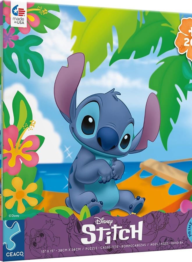 Ceaco - Disney Friends - Flower Power Stitch - 200 Piece Jigsaw Puzzle - Image 1