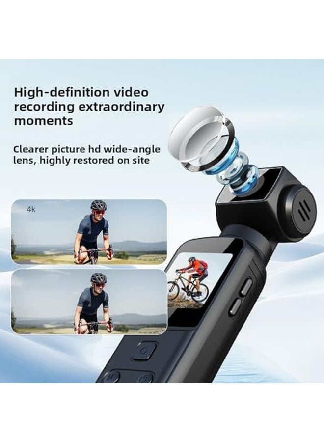 Black 4K Vlogging Camera 270 Rotation Wireless POV Action Body Cam Anti Shake Sports Camera - Image 5