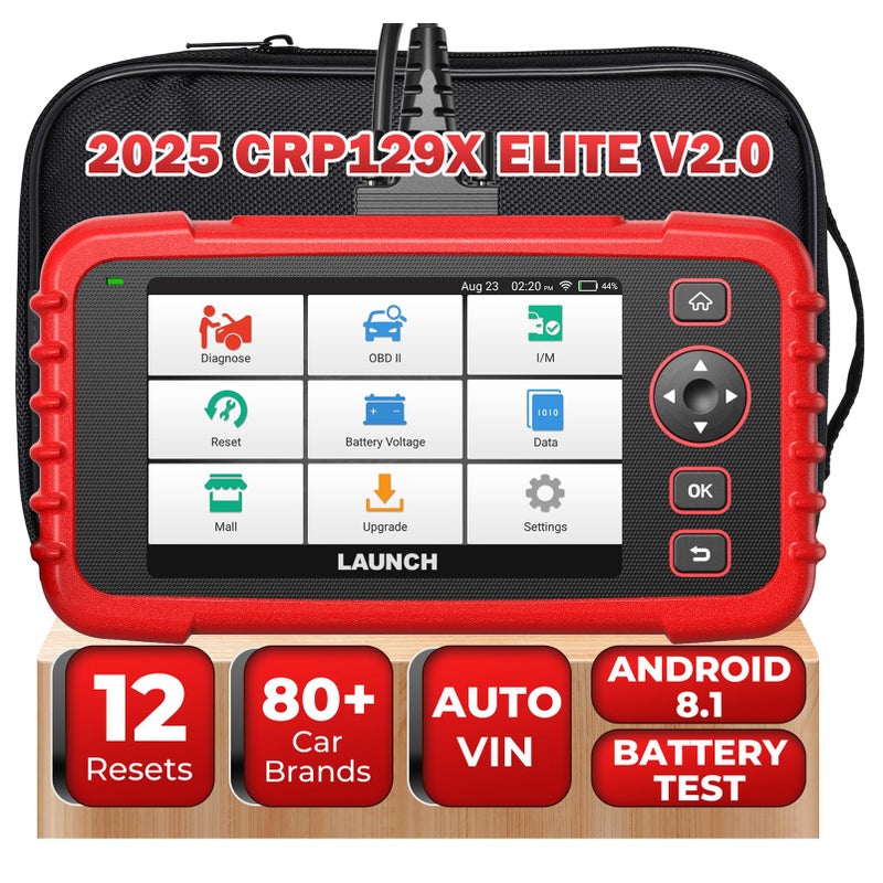 LAUNCH CRP129X V2.0 OBD2 Scanner Car Diagnostic Tool for ABS SRS Transmission Engine Diagnostic, with 12 Service Functions, Lifetime Free Update, Auto VIN, Battery Test - Image 1