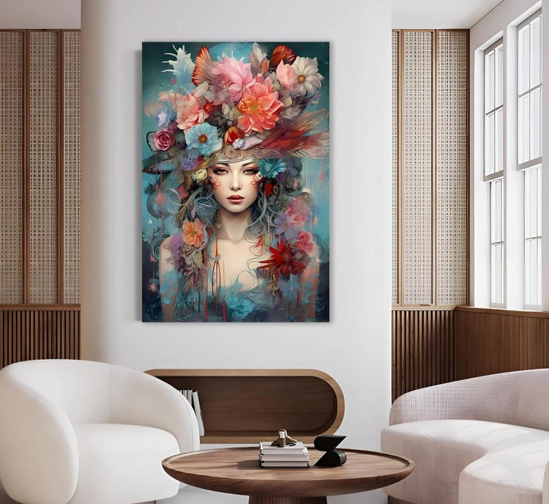 ماركتنا لوحة قماشية بتصميم تجريدي مع برواز مجوف مقاس (120x80) قطعة واحدة - Image 4