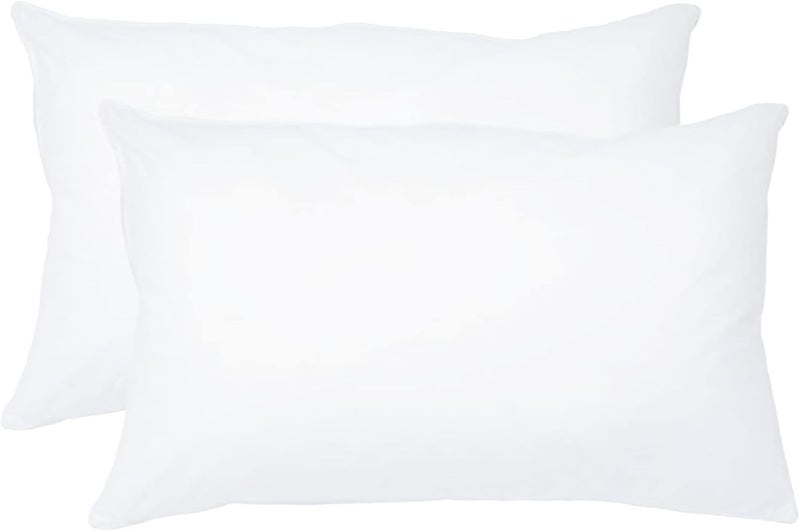 EDS NEW PAIR of PLAIN PILLOWCASES Poly Cotton Luxury Bedroom - 2 x Pillow Case (2 x Pillow Case Standard Size, White) - Image 1