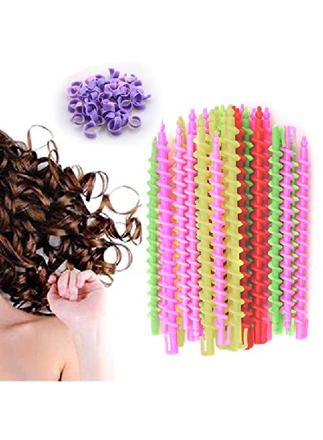 Rocutus 50 Pack Plastic Spiral Hair Perm Rodhairdressing Spiral Hair Perm Rodhair Styling Spiral Perm Rodspiral Curling Perm Rod For Women Girls - Image 2