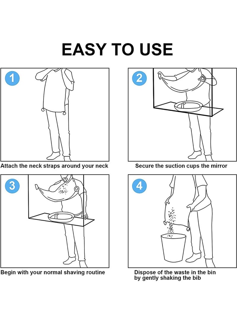Beard Apron- Cape Beard Trimming Bib for Men Shaving & Hair Catcher，The Waterproof Non-Stick Beard Catcher is a Great Gift for Men's Home Beauty - Image 5