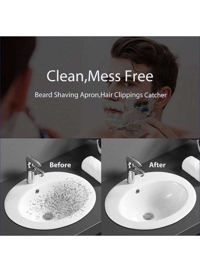 Beard Apron- Cape Beard Trimming Bib for Men Shaving & Hair Catcher，The Waterproof Non-Stick Beard Catcher is a Great Gift for Men's Home Beauty - Image 4