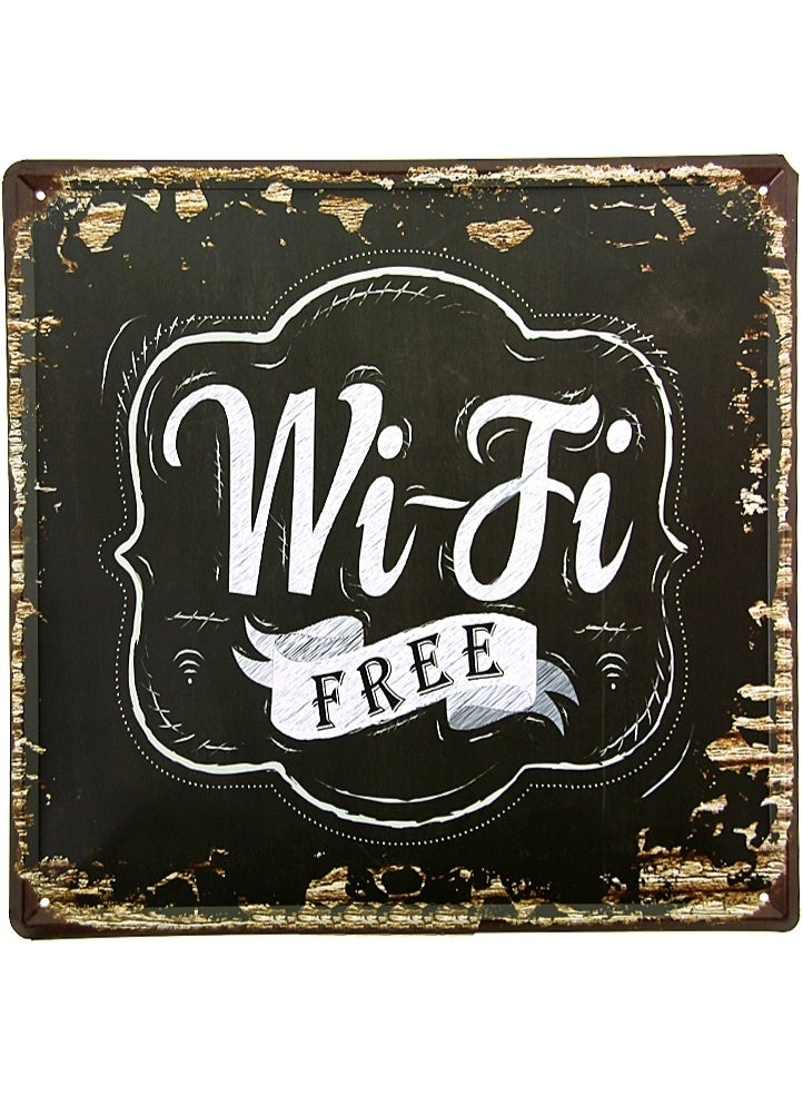 ALCOACH Wall Decor Sign – Wi-Fi Free Classic Design - Image 1