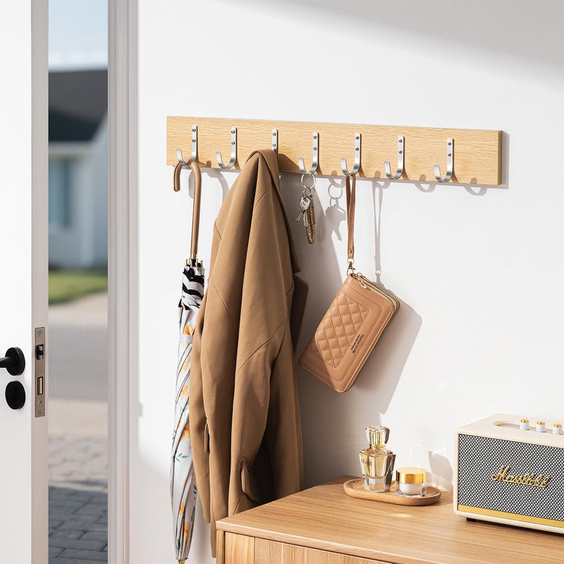 Josmimic Aluminum Wall Hooks for Hanging Towel/Coat - 22LB Screw in Metal Hanger Wall Mount, for Outdoor, Closet, Door, Bathrooms, for Backpack, Robe, Silver 5 Pack - Image 5