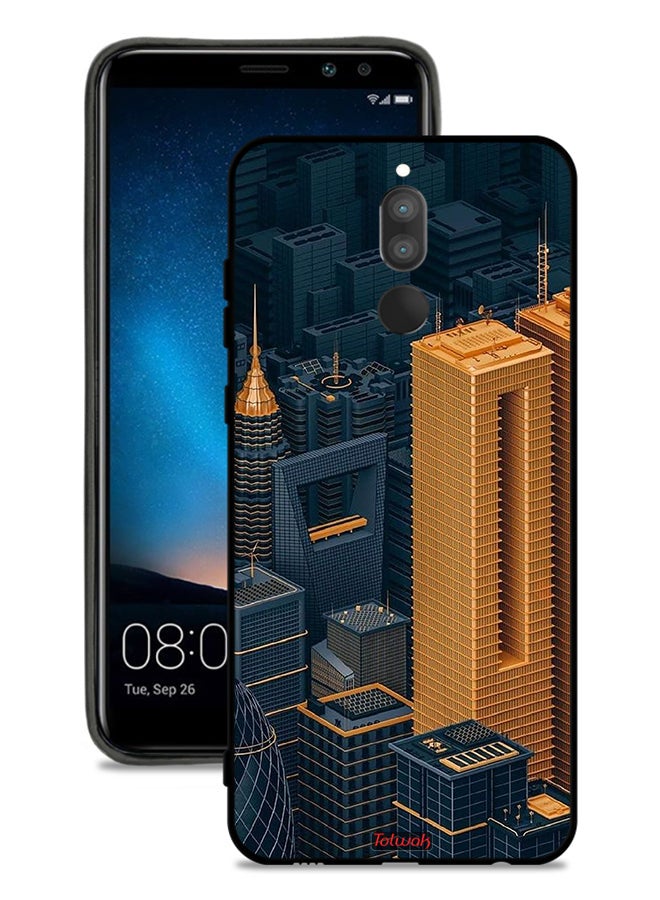 Tolwak Huawei Mate 10 Lite Protective Case Cover Buildings Art - Image 1