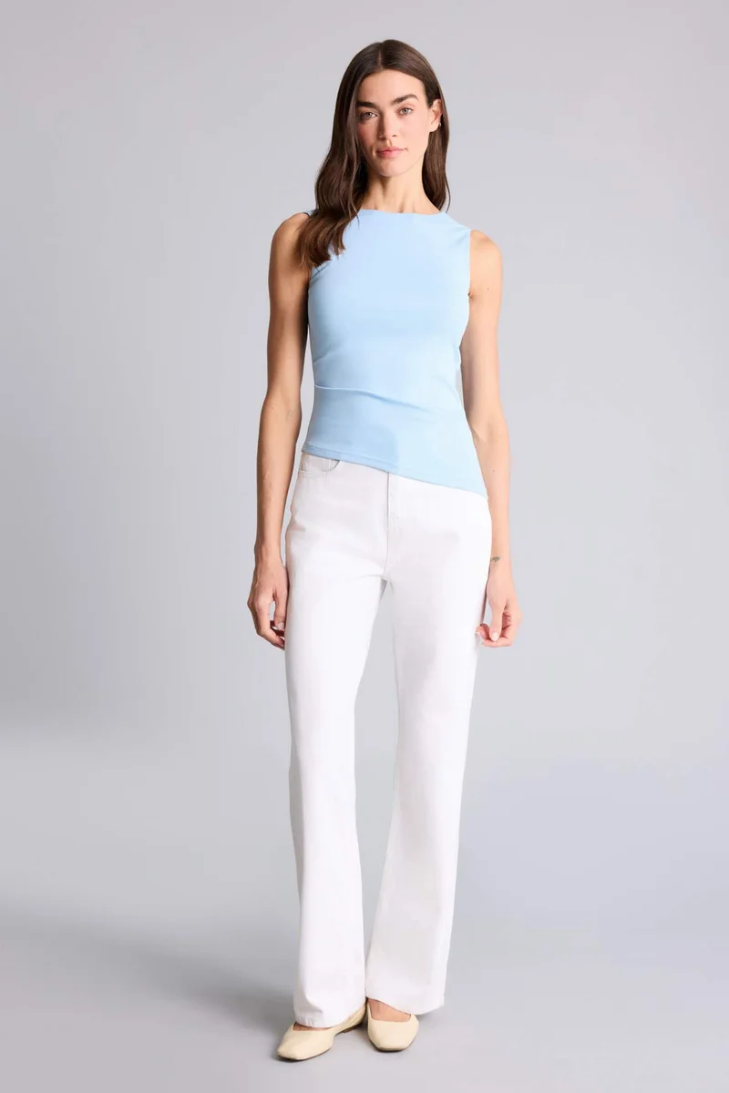 DeFacto Slim Fit Ribana Crew Neck Tank Top
