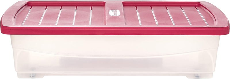 Cosmoplast Plastic Storage Box Clear With Lid For Underbed 25 Liters - Image 4