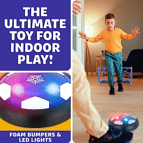 Atlasonix Hover Soccer Ball - Indoor Soccer Ball, Indoor Flying Toy Games (2 Floating Disk + 2 Goals) Boy Birthday Gifts, Indoor Silent Game | 4 in 1 Pack - Image 5