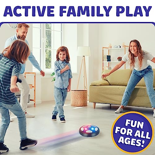 Atlasonix Hover Soccer Ball - Indoor Soccer Ball, Indoor Flying Toy Games (2 Floating Disk + 2 Goals) Boy Birthday Gifts, Indoor Silent Game | 4 in 1 Pack - Image 4