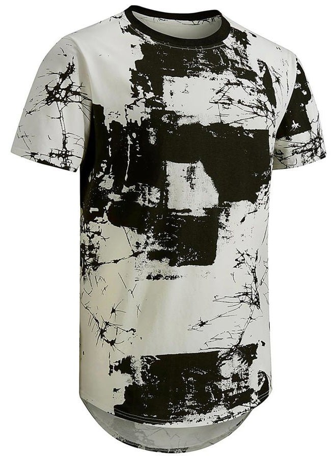 Keasmto Mens T Shirts Hip Hop Casual Stylish Cool Shirt Graphic Fashion Short Sleeve Novelty Tees T-Shirts Hipster Tops T-White-01 XL - Image 3