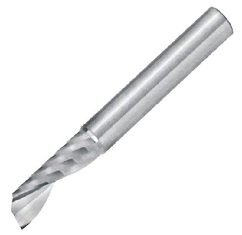 SFA-062-22 Square End Mill - Upcut, 1/16" Cutter Dia, 1/4" LOC, 1 Fl, 1/8" Shank Dia, 1-1/2" OAL, Uncoated