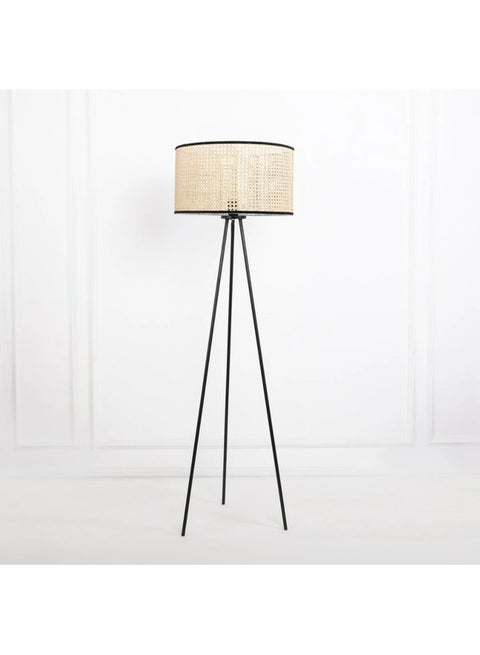 Rattan-Boho Floor Lamp Beige  40x150 cm