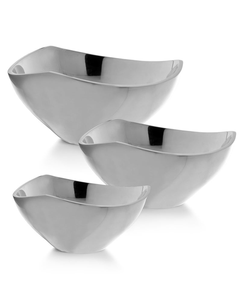 Nambe Nambe Tri-Corner Collection - Bowl 1.5 Quart Capacty - Measures at 9"" x 4.25"" - Made with Nambe Alloy - Designed by Richard K. Thomas - Image 2