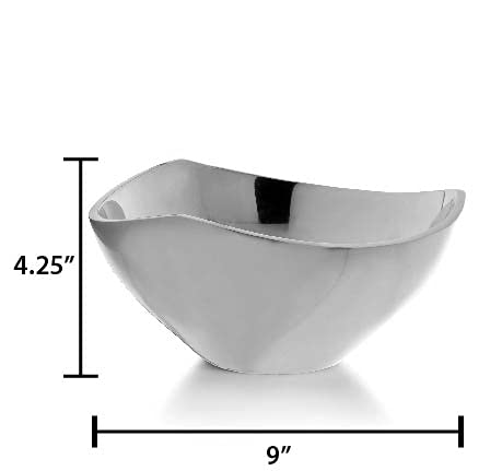 Nambe Nambe Tri-Corner Collection - Bowl 1.5 Quart Capacty - Measures at 9"" x 4.25"" - Made with Nambe Alloy - Designed by Richard K. Thomas - Image 4