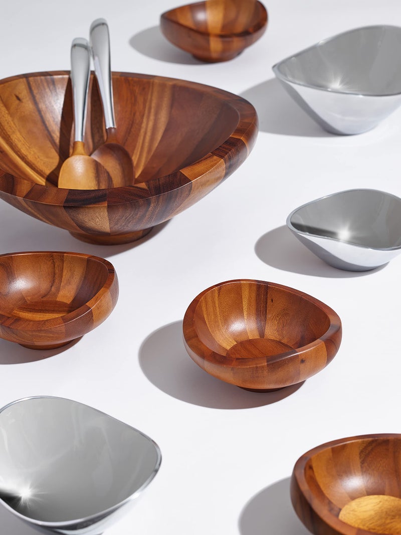 Nambe Nambe Tri-Corner Collection - Bowl 1.5 Quart Capacty - Measures at 9"" x 4.25"" - Made with Nambe Alloy - Designed by Richard K. Thomas - Image 5