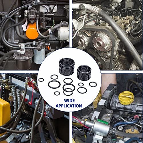 BUSY-CORNER 396 Pieces O-Ring Kit Nitrile 90 Duro for Hydraulic Pipe Pump Fittings - Seal Kit for Caterpillar - Image 2