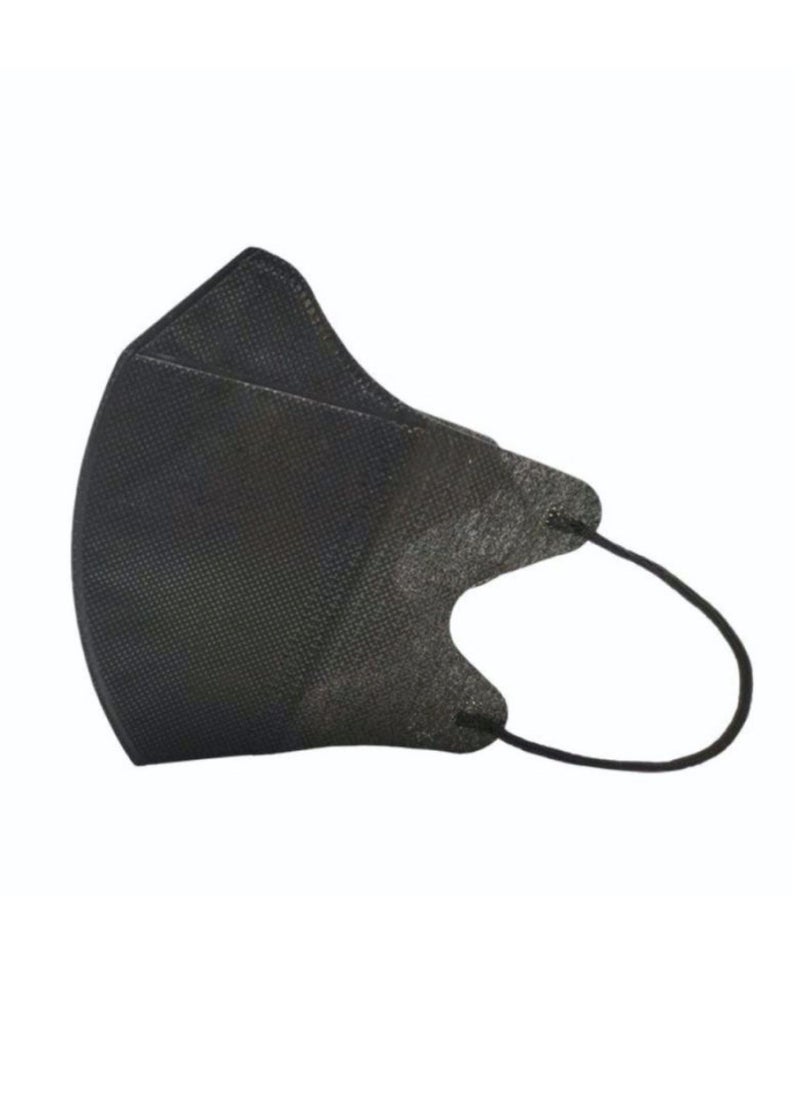 HEXAR - 20 Pcs 3D Disposаble Face Mask Unisex Adult's 3-Ply Filter Face Mask - Black - Image 1