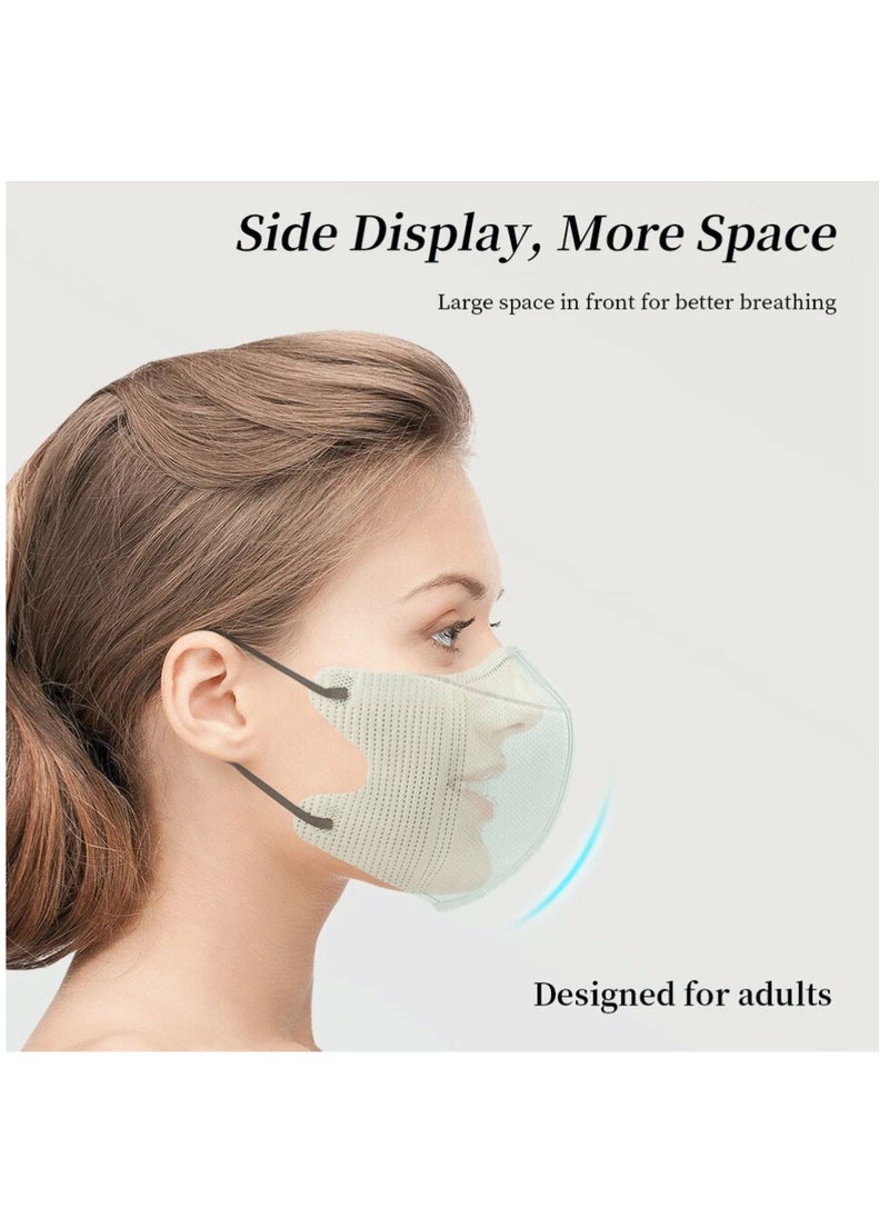 HEXAR - 20 Pcs 3D Disposаble Face Mask Unisex Adult's 3-Ply Filter Face Mask - Black - Image 1